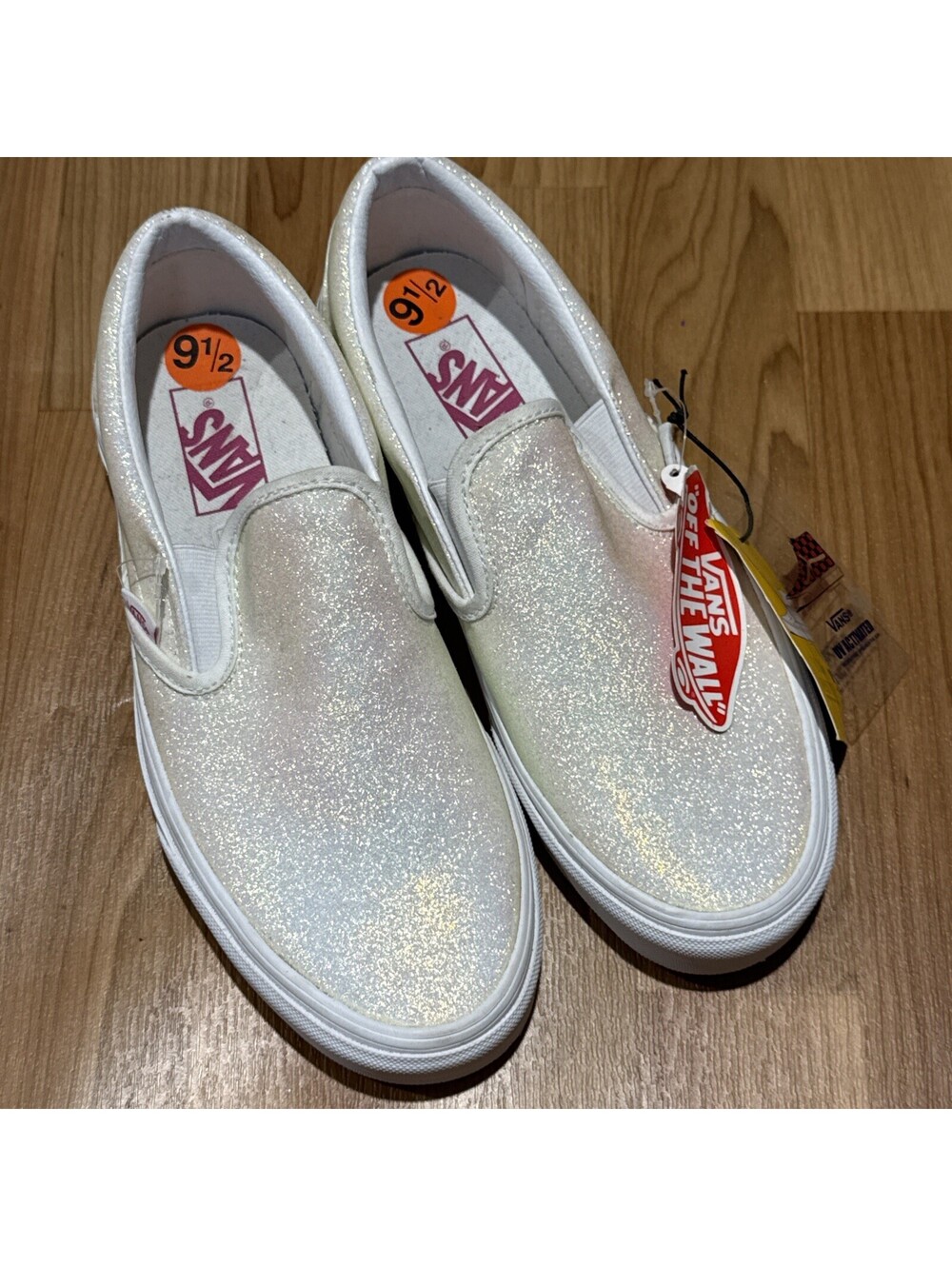 Vans Classic Slip On Unisex Size W 9.5 Uv Glitter Sneakers Low Top